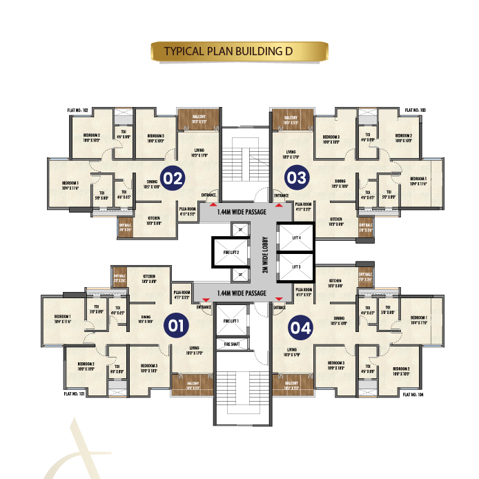 3 BHK Floor Plan